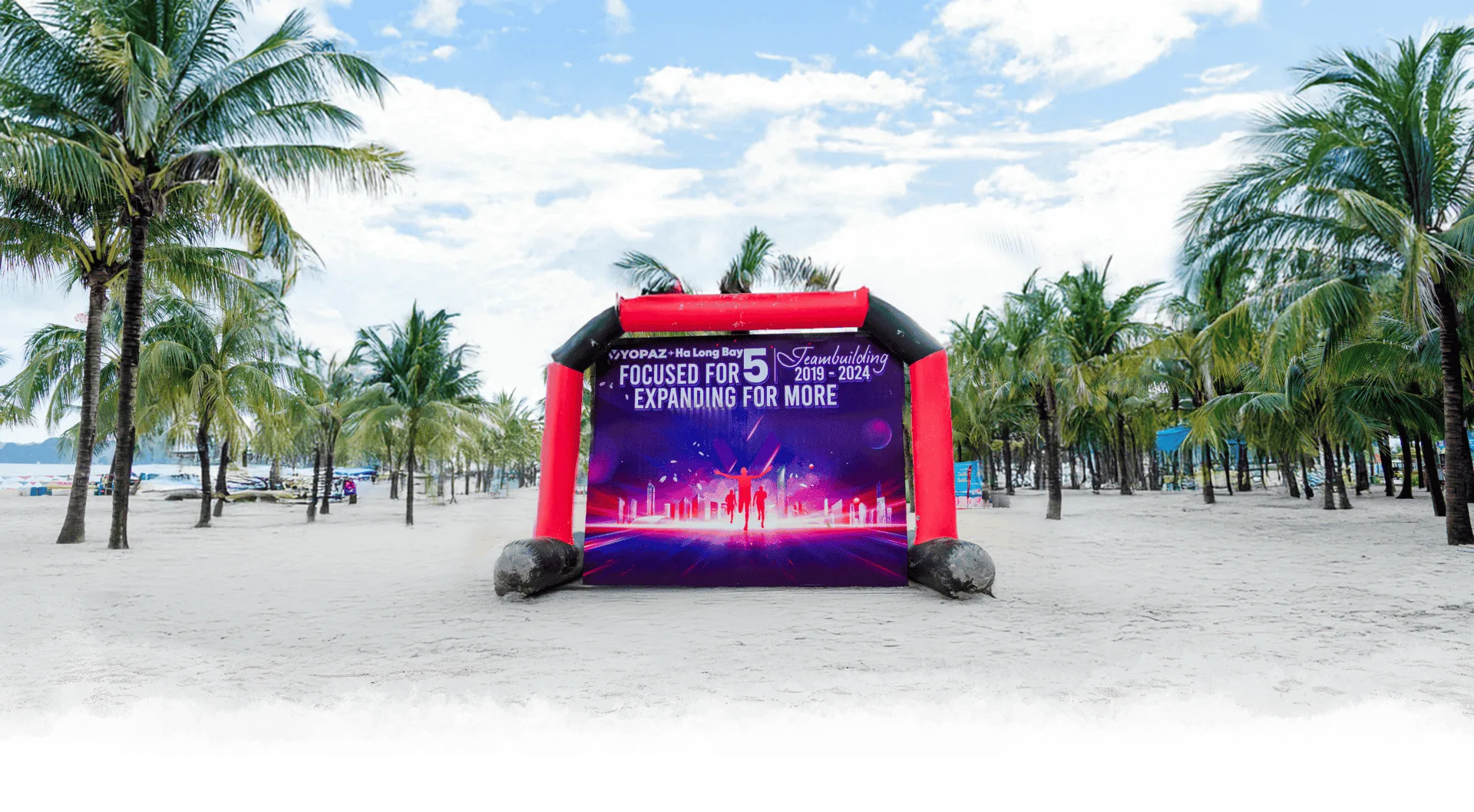 ヤパズ会社のビーチ背景